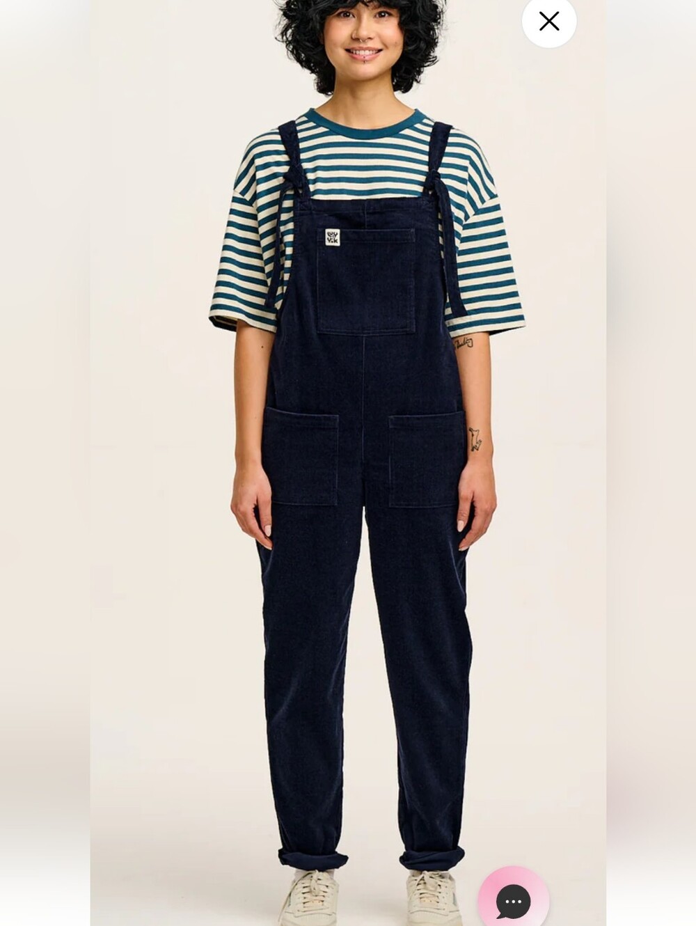 Lucy & Yak Navy Corduroy Overalls for Women